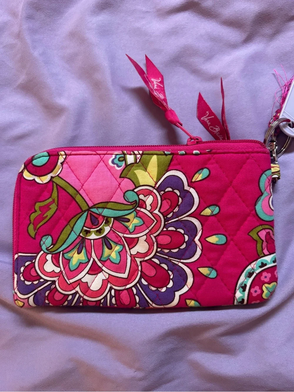 Vera Bradley Quilted Zip Wristlet